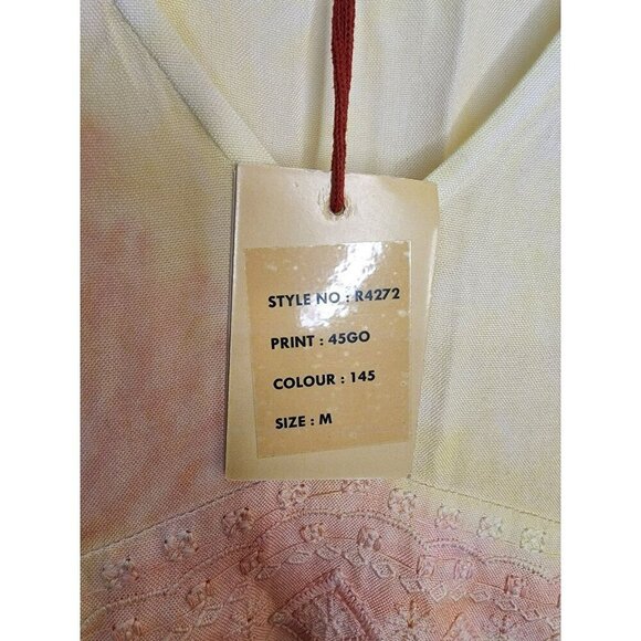 Raga Sunsets By The Beach Tie Dye Maxi Dress in Yellow Pink Size Medium New - Picture 4 of 7